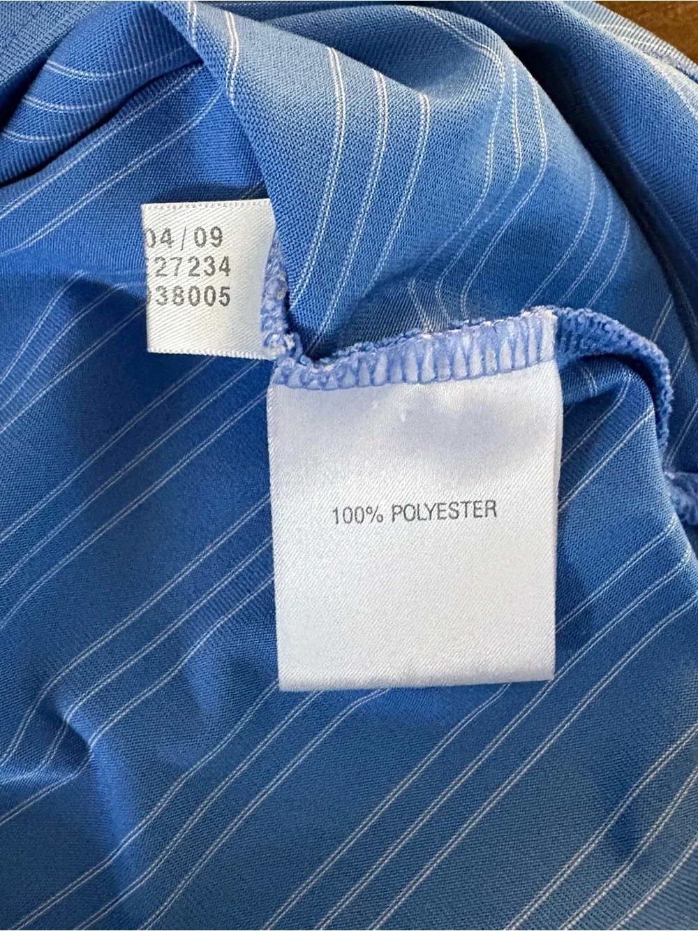 Adidas Climalite men’s large blue striped golf polo short sleeve casual work top